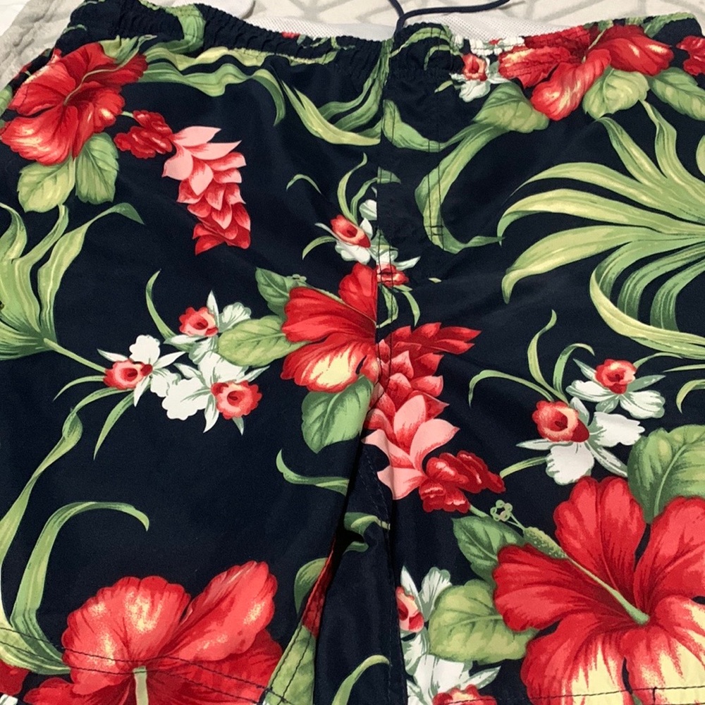 Colorful swimming trunks
